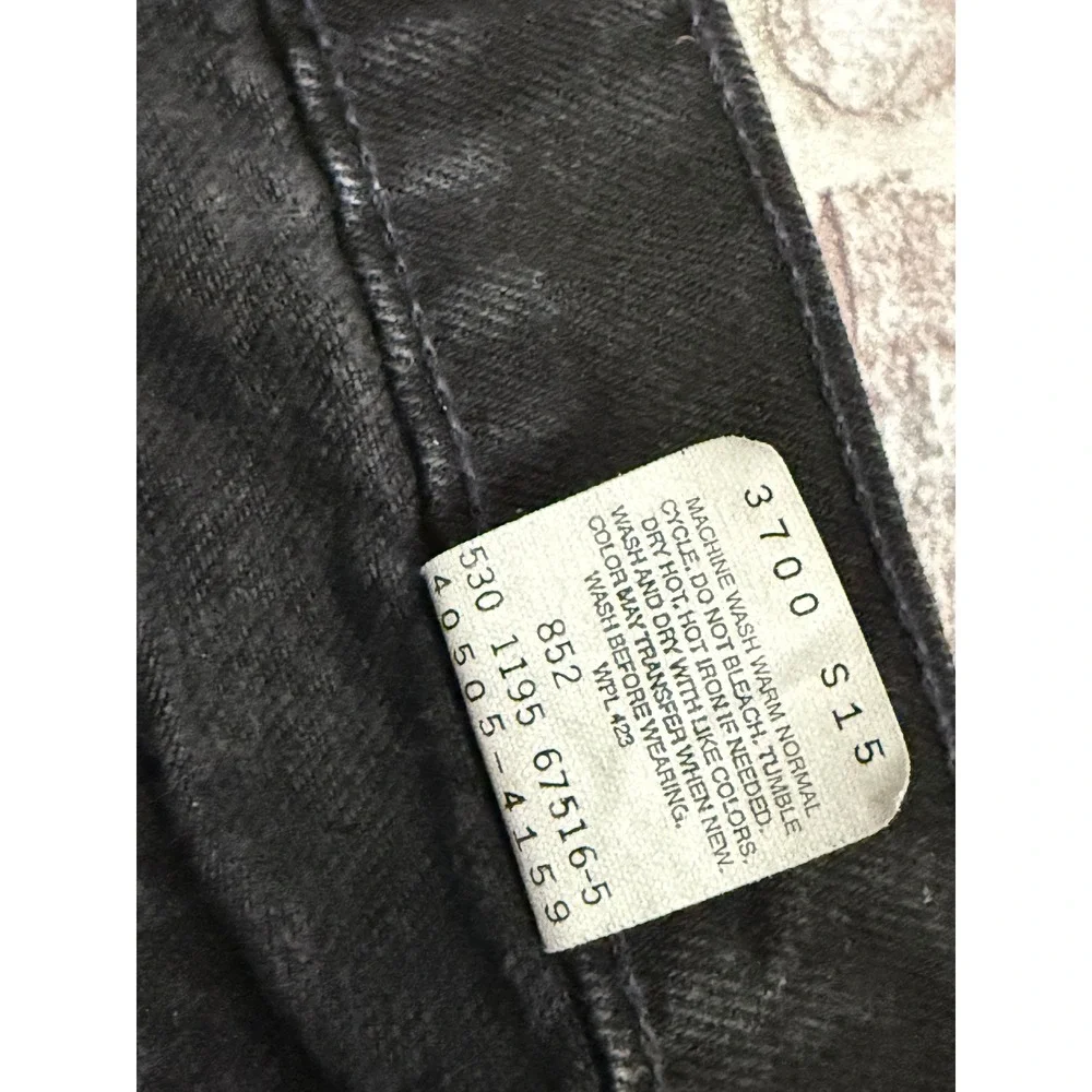 Vintage Levis 505 Orange Tab Black Jeans USA 38x30 Regular Straight Leg 1995